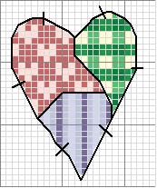 Schema punto croce Cuore