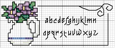 Schema punto croce Fiori3