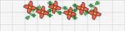 Schema punto croce bordo fiori2
