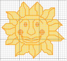 Schema punto croce Sole