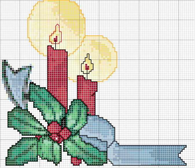 Schema punto croce Candele