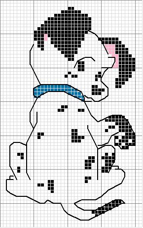 Schema punto croce Cucciolo 101