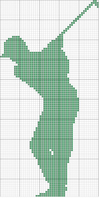 Schema punto croce Figura golfista