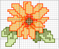 Schema punto croce Fiore9