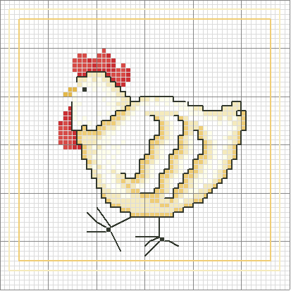 Schema punto croce Gallo