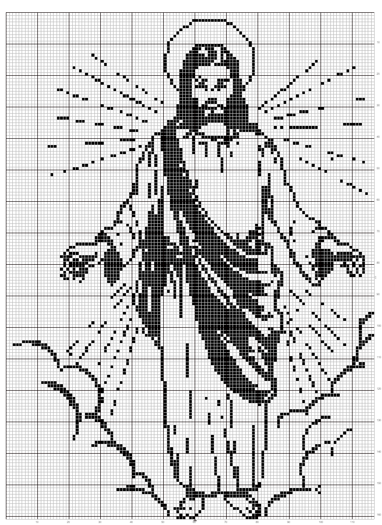 Schema punto croce Gesu risorto