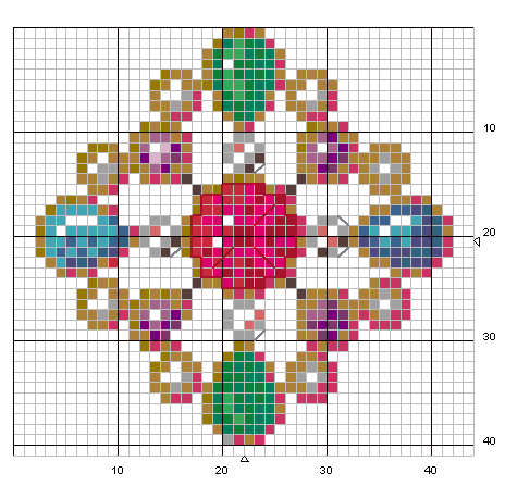 Schema punto croce Gioielli