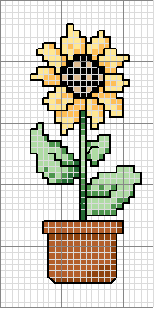 Schema punto croce Girasole