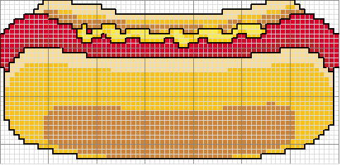 Schema punto croce Hot dog