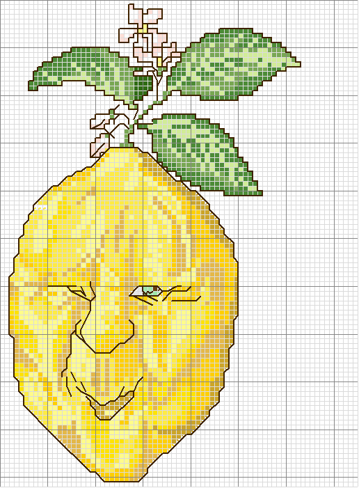 Schema punto croce Limone