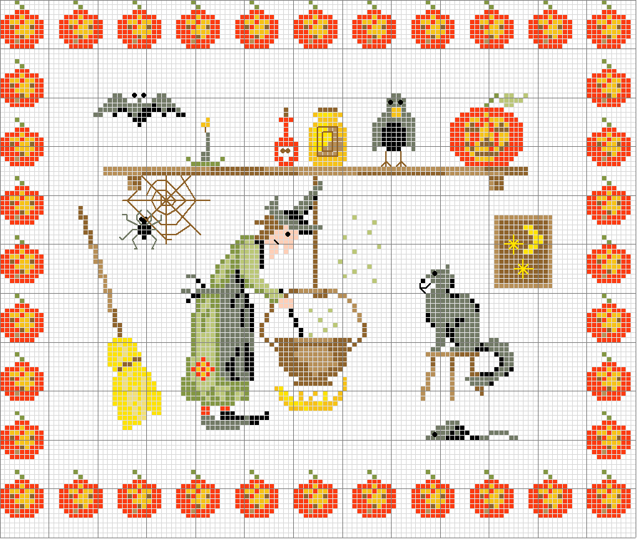 Schema punto croce Notte magica