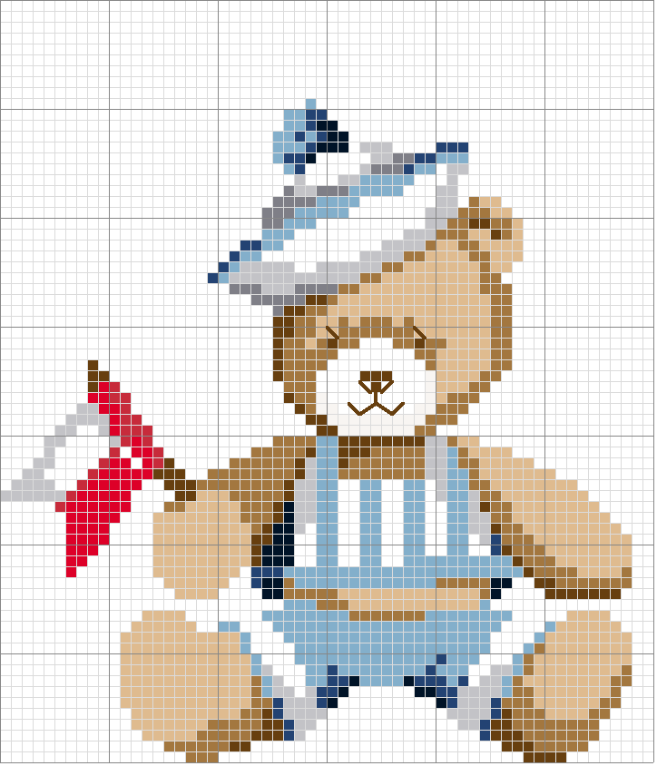 Schema punto croce Orso bandiera