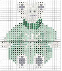 Schema punto croce Orso polare