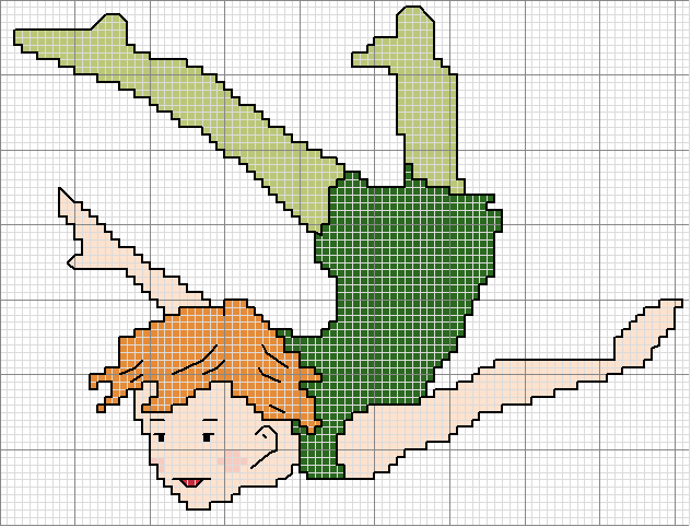 Schema punto croce Peterpan