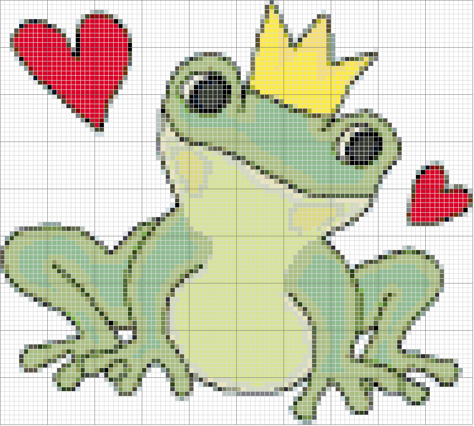 Schema punto croce Principe azzurro