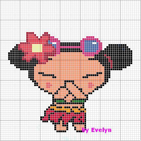 Schema punto croce Pucca