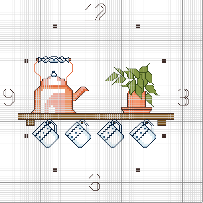 Schema punto croce Ripiano cucina