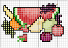 Schema punto croce Frutta