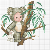 Schema punto croce Koala-baby