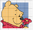 Schema punto croce Pooh-fiore