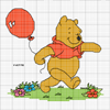 Schema punto croce Pooh-palloncino