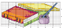 Schema punto croce Quaderni-penna