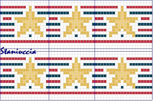 Schema punto croce Stelle