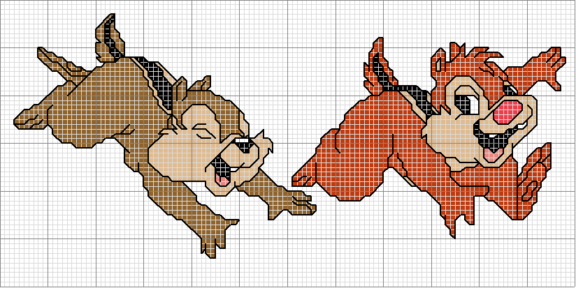 Schema punto croce Tico teco