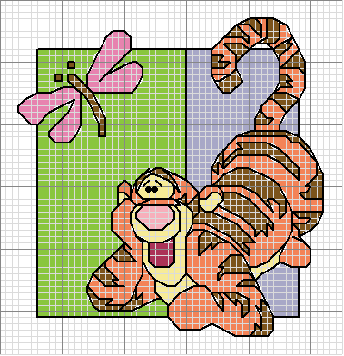 Schema punto croce Tiger farfalla