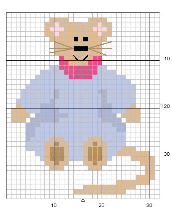 Schema punto croce Topo