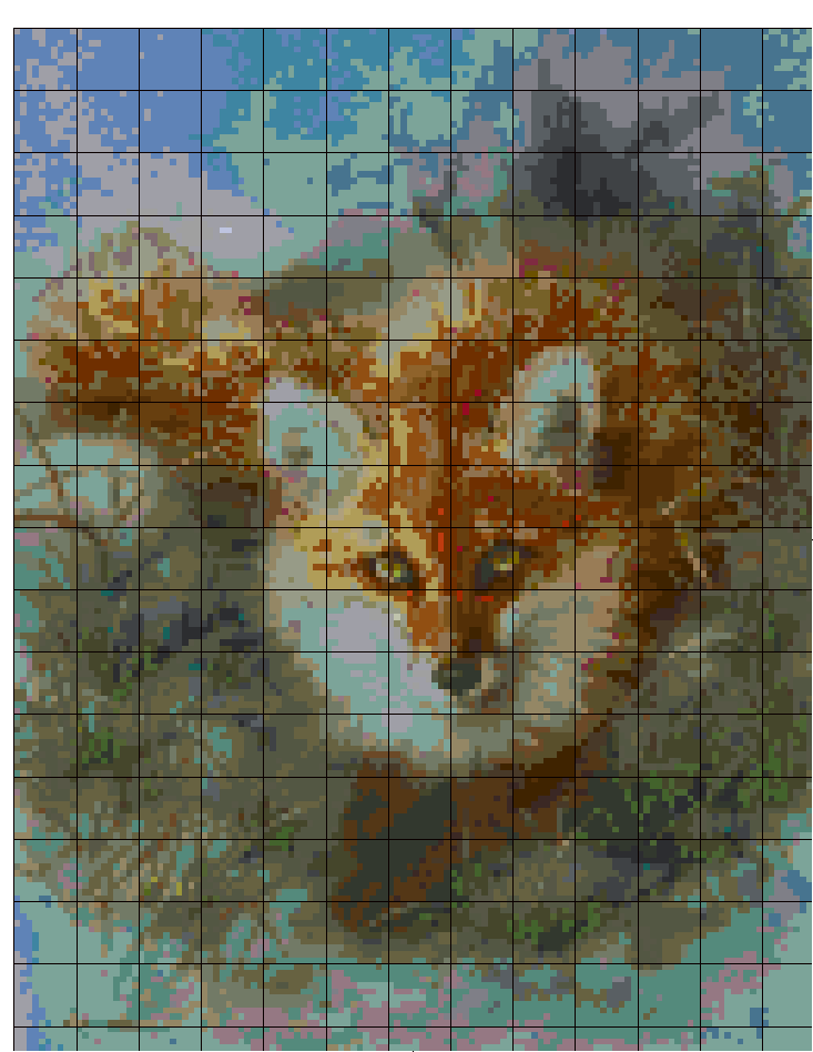 Schema punto croce Volpe