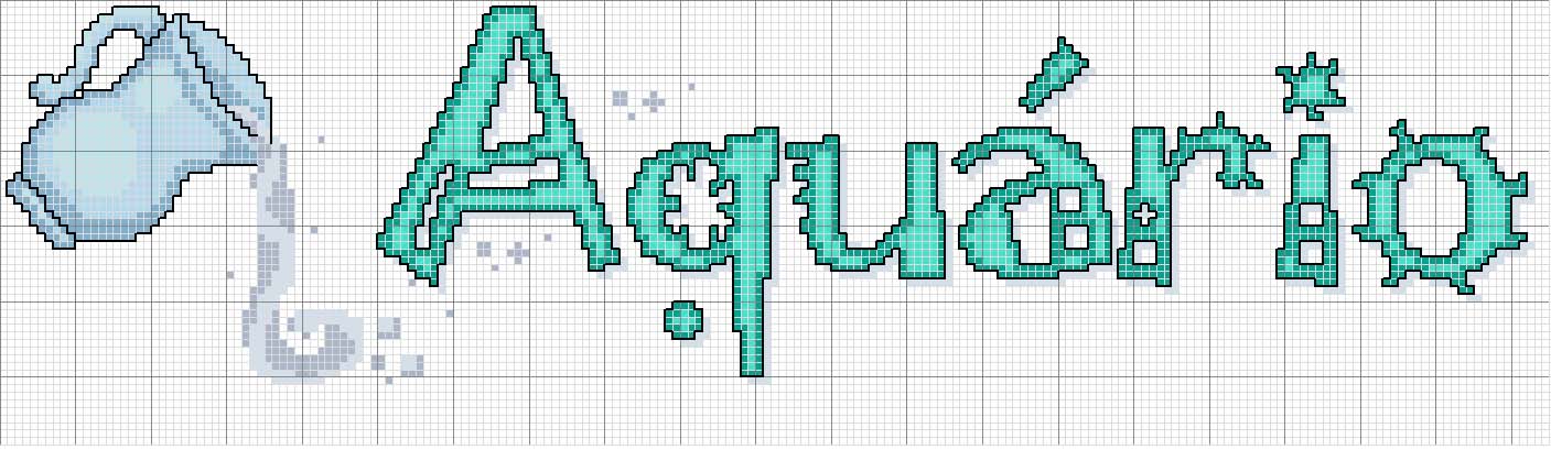 Schema punto croce Acquario