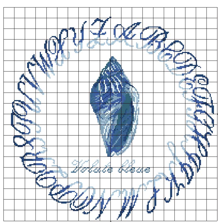 Schema punto croce Alfa conchiglia