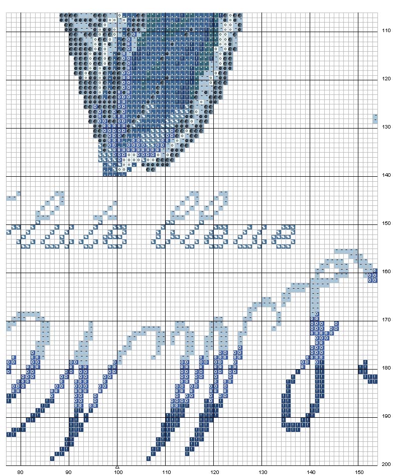 Schema punto croce Alfabeto rotondo2