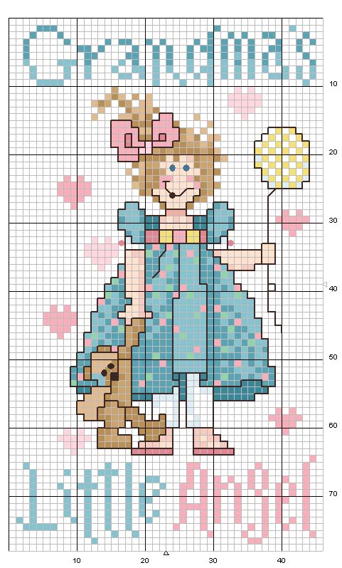 Schema punto croce Bambina