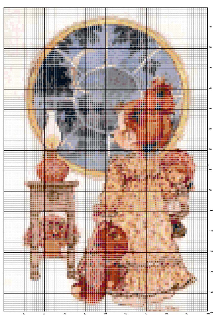 Schema punto croce Bambina2