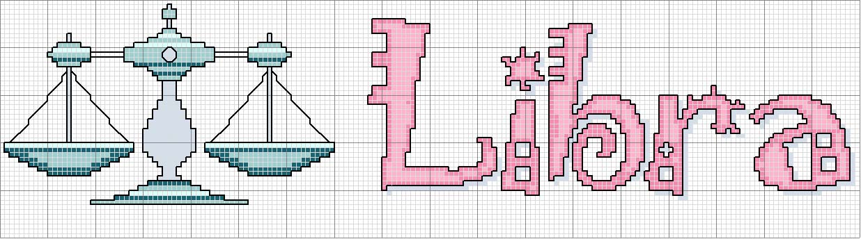 Schema punto croce Bilancia