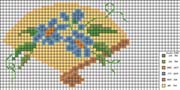 Schema punto croce Ventaglio Giallo