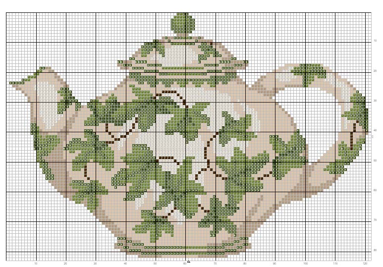 Schema punto croce Teiera3