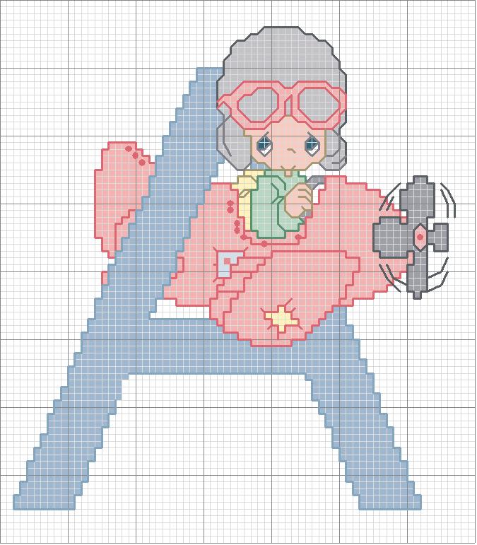 Schema punto croce A aereo