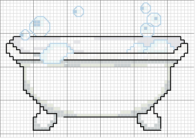 Schema punto croce Bagno 2