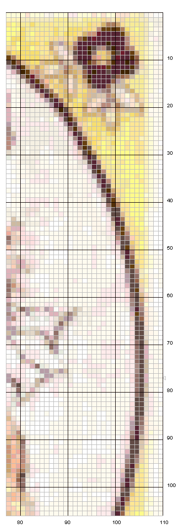 Schema punto croce Bimba fiore4