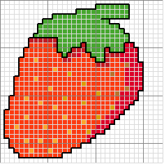 Schema punto croce Fragola