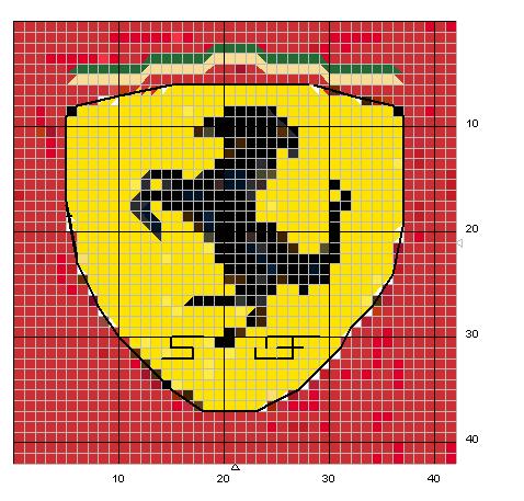 Schema punto croce Logo ferrari