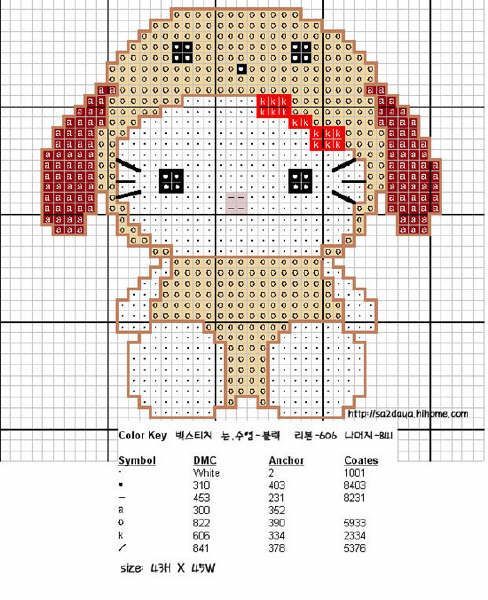 Schema punto croce Oroscopo cinese 1