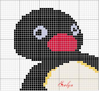 Schema punto croce Pingu evelyn