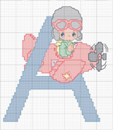 Schema punto croce a aereo