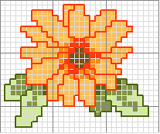 Schema punto croce Fiore