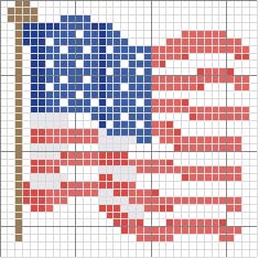 Schema punto croce Bandiera usa