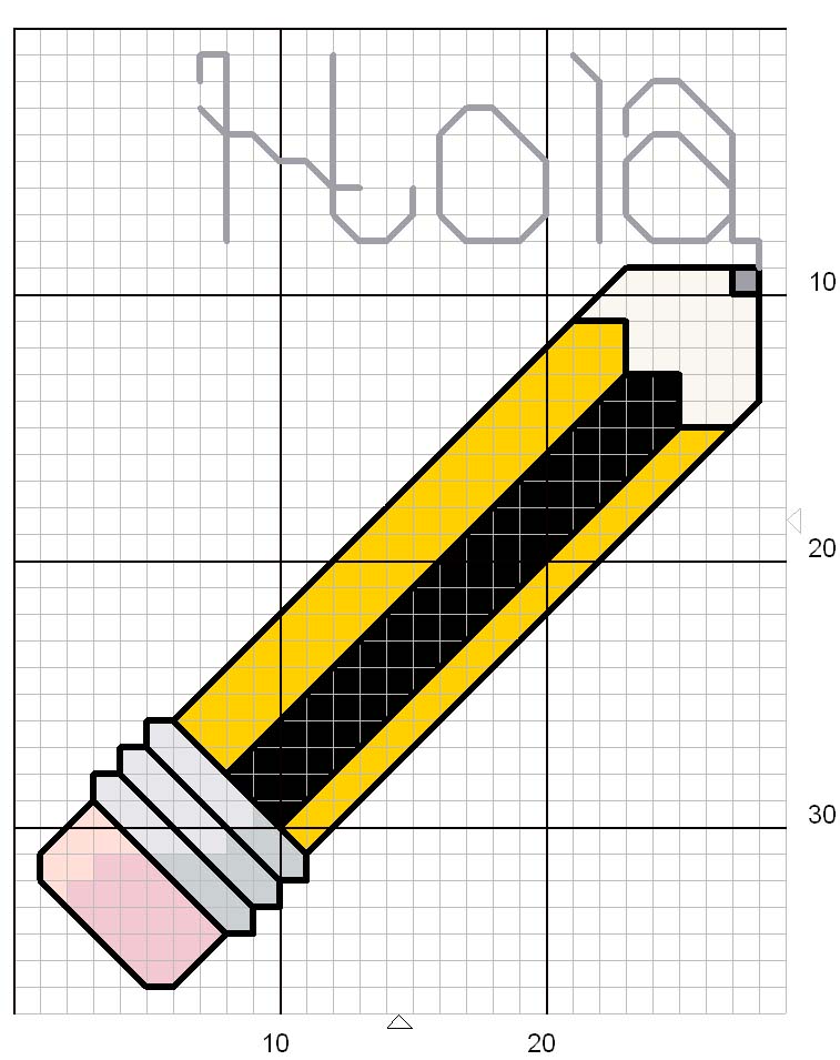 Schema punto croce Matita